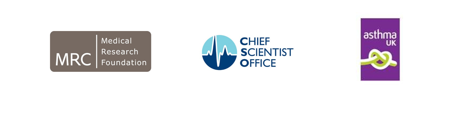 Medical Research Council logo , Asthma UK logo and Chief Scientist Office logo