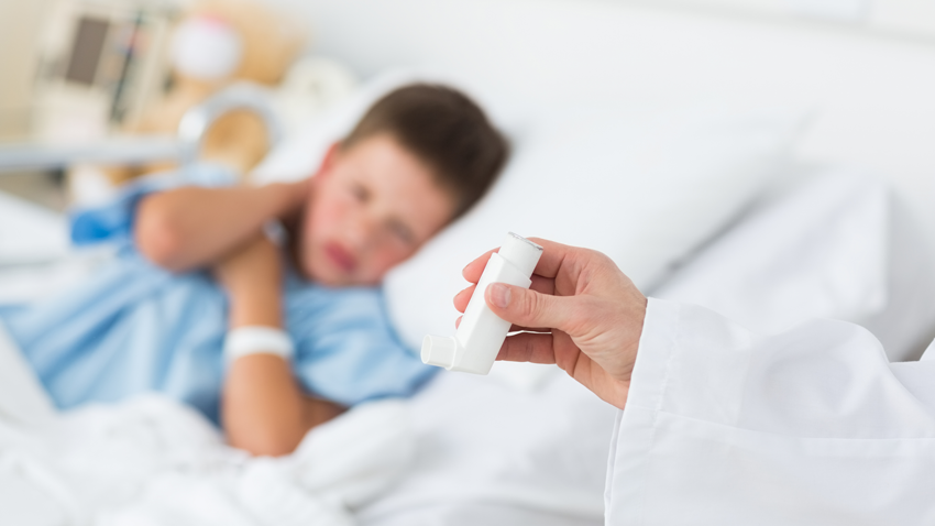 Boy in hospital - asthma